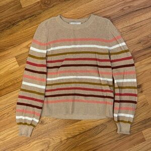 Loft striped 100% cotton sweater size small